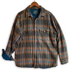 Woolrich Men's Shacket Thick Plaid Flannel Size L Outdoor Workwear